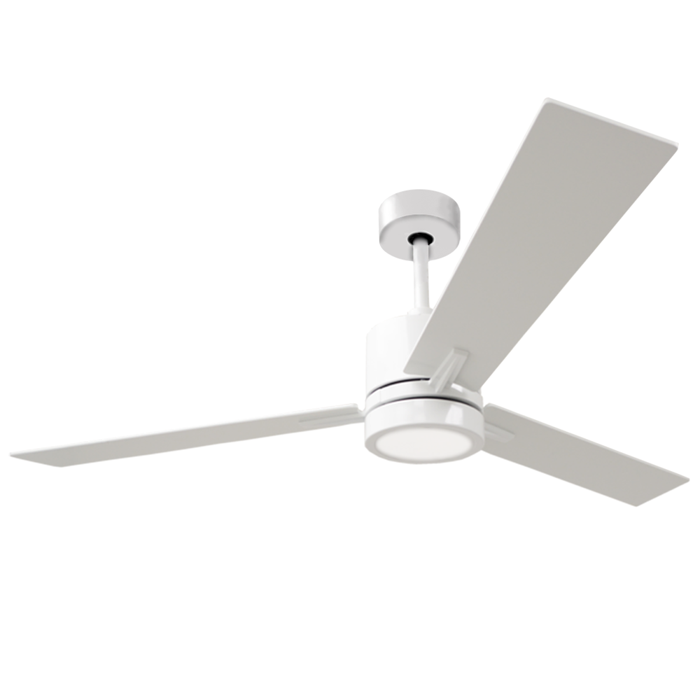 3-Blade 52" WH Fan White Blades 15W LED 3000K