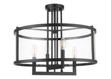 HOMEnhancements 70496 - Ravenna 4-Light Clear Acrylic Dual Mount - MB