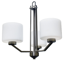 HOMEnhancements 18509 - Paris 3-Light Chandelier - NK White Cylinder Glass