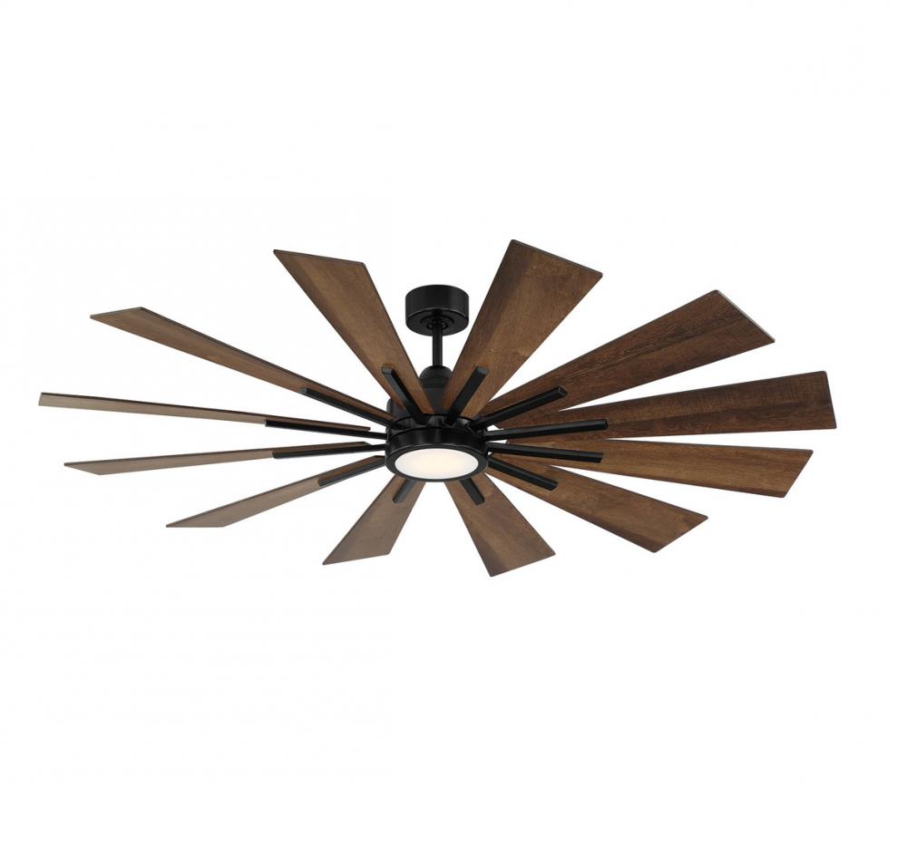 60" LED Ceiling Fan in Matte Black