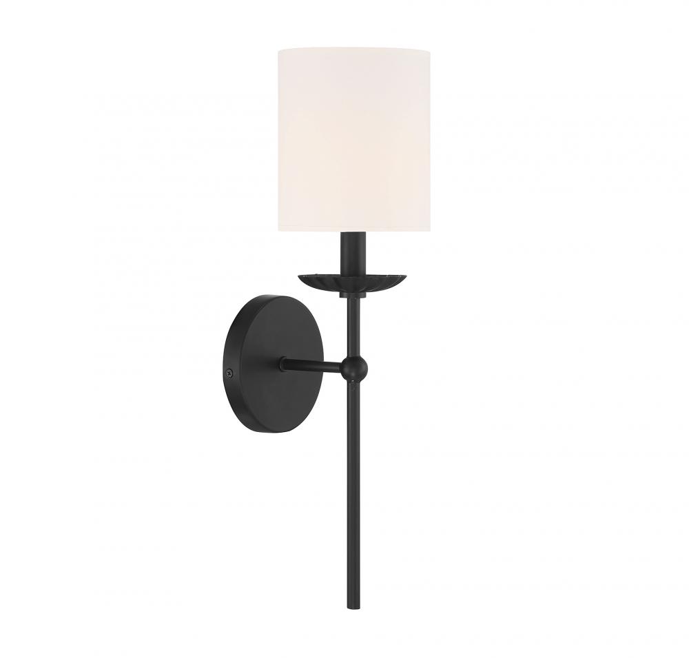 1-Light Wall Sconce in Matte Black