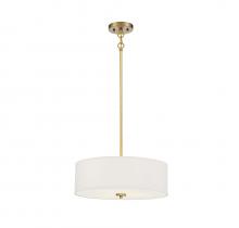 Savoy House Meridian M70109NB - 3-Light Pendant in Warm Brass