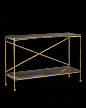 Currey 4000-0173 - Flying Marble Gold Console Table