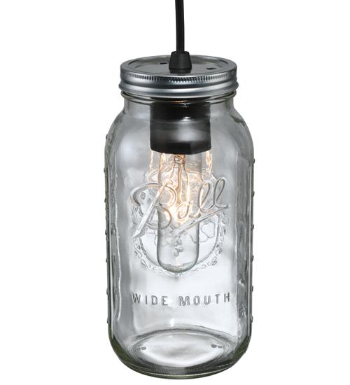 4.75" Wide Mason Jar Mini Pendant