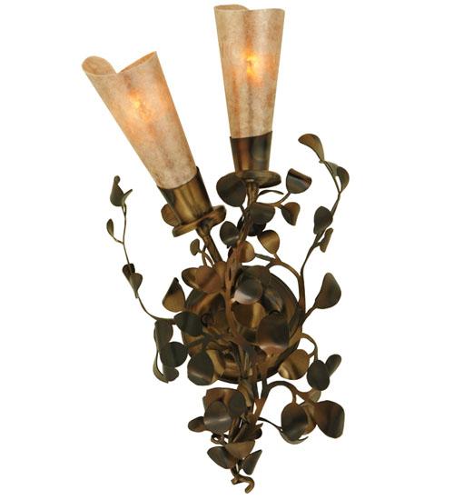 10"W Vinca Vine 2 LT Wall Sconce