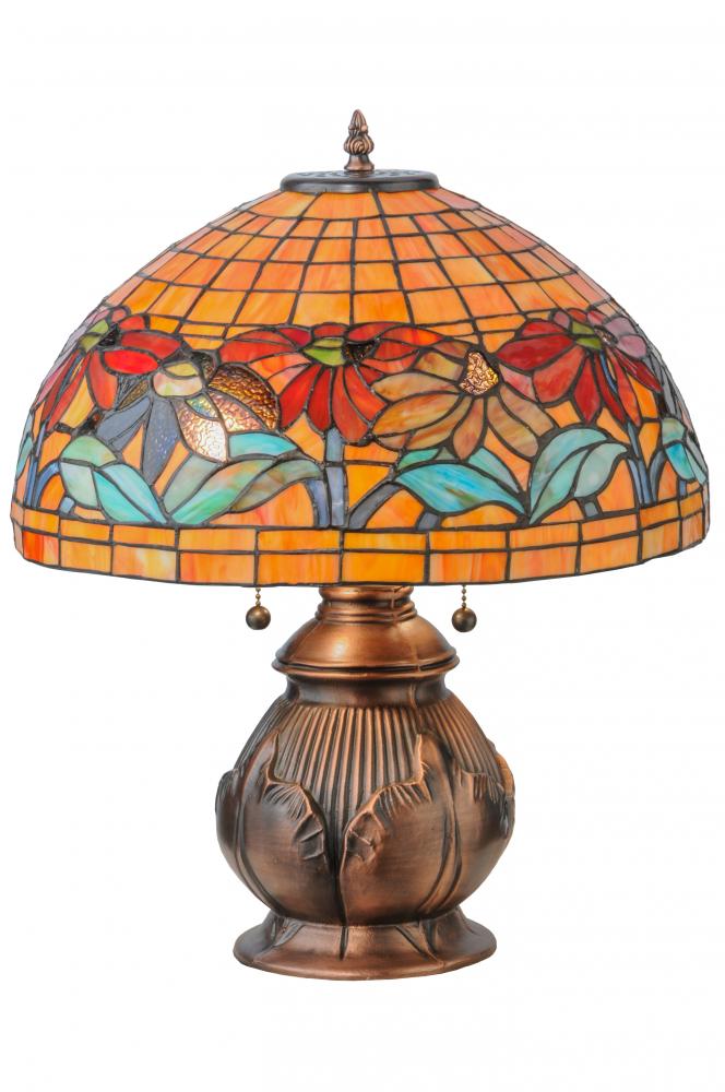 19.5"H Black Eyed Susan Table Lamp