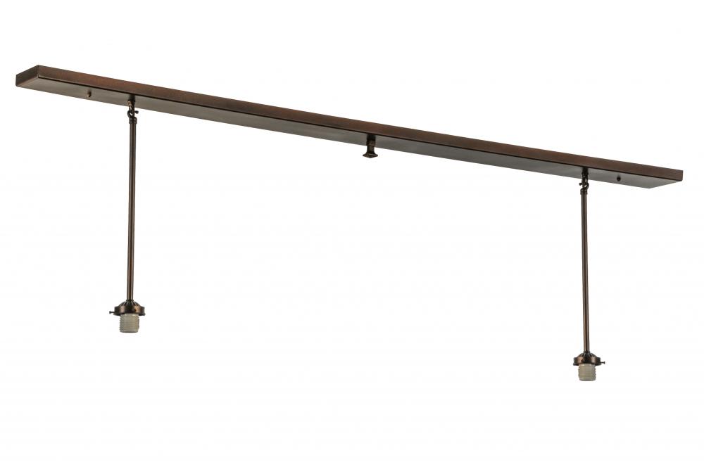 60"L Mahogany Bronze 2 LT Custom Island Pendant Hardware