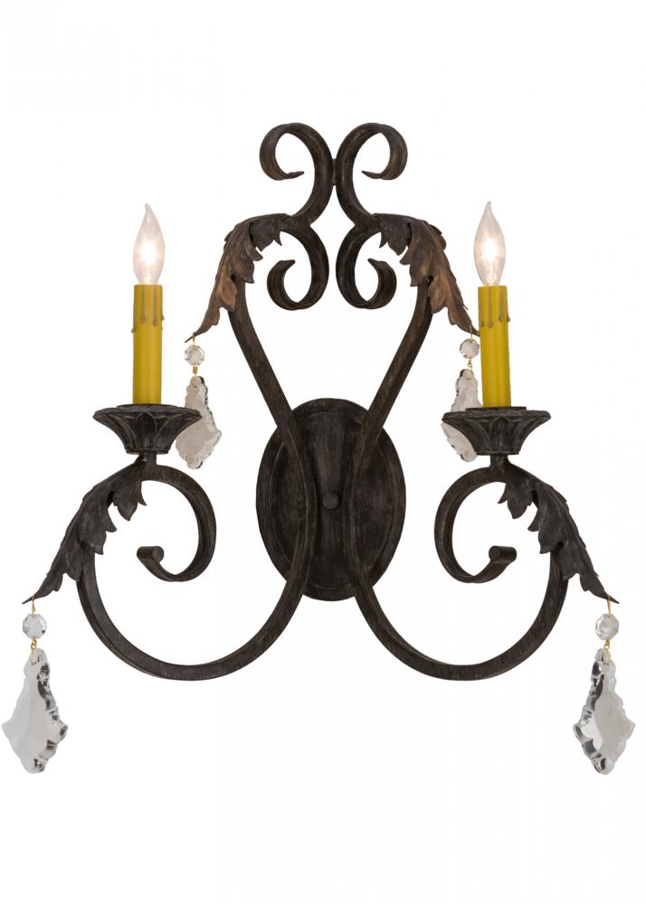 19"W Josephine 2 LT Wall Sconce