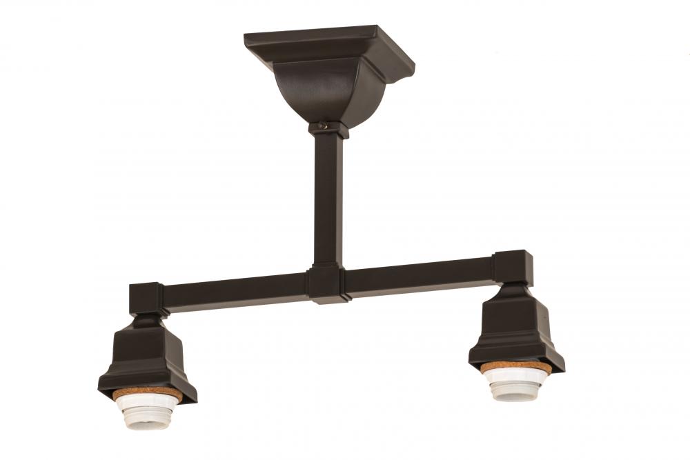 15"L Timeless Bronze 2 LT Semi-Flushmount Hardware