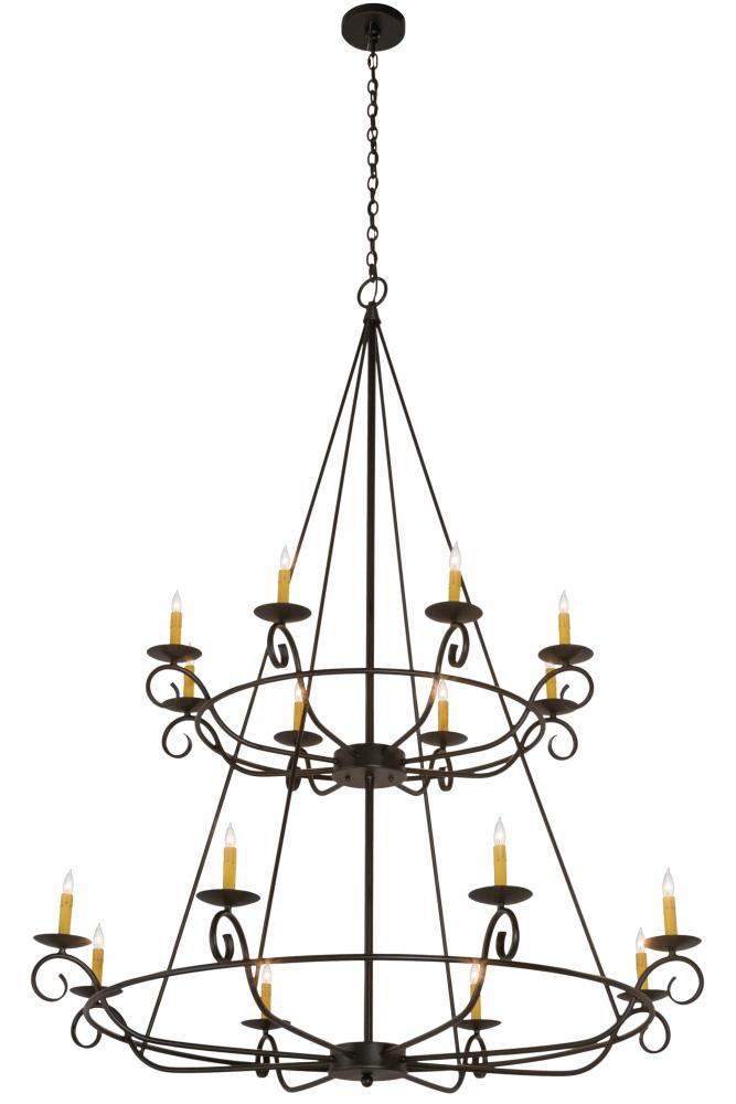 54" Wide Estrella 16 Light Two Tier Chandelier