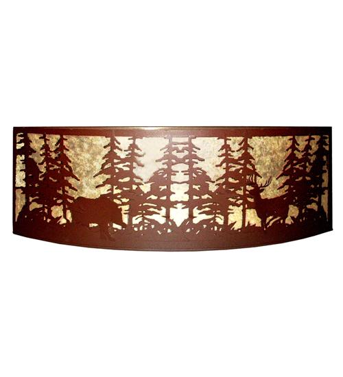 36"W Wildlife at Dusk Wall Sconce