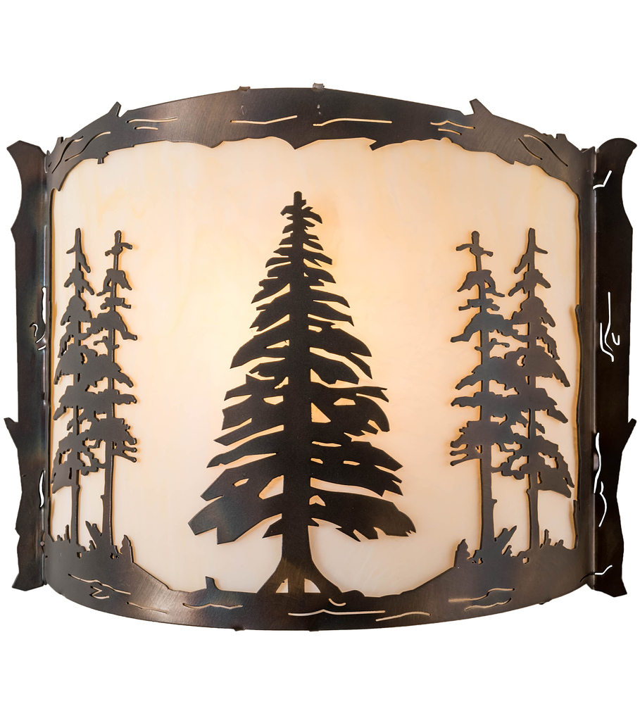 12" Wide Tall Pines Wall Sconce