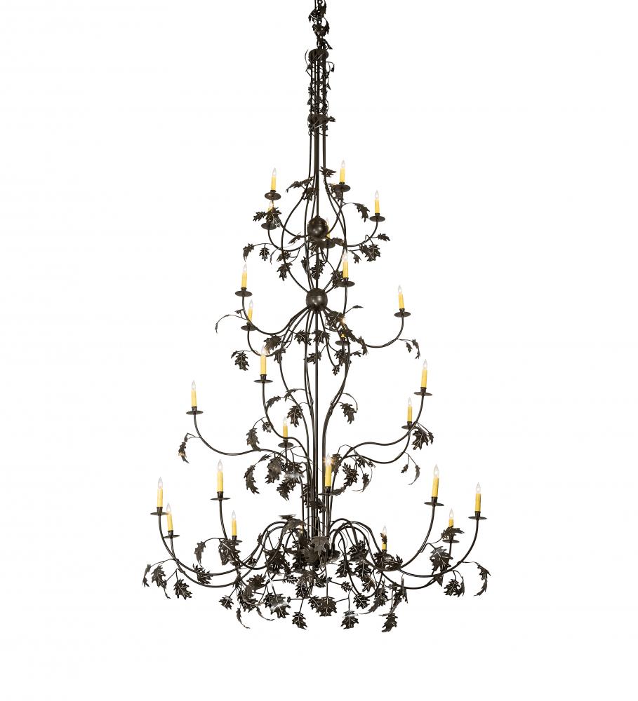 72" Wide Oak Leaf 25 Light Chandelier