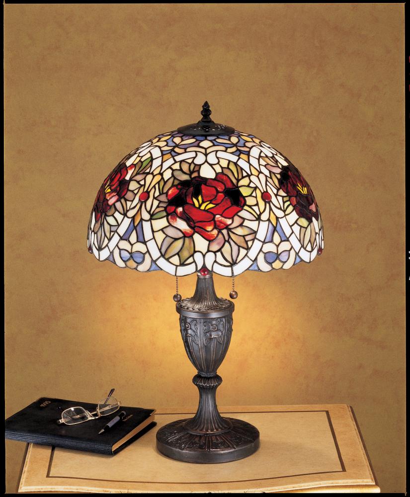 24" High Renaissance Rose Table Lamp