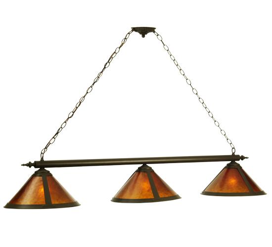 60" Long Sutter 3 Light Island Pendant