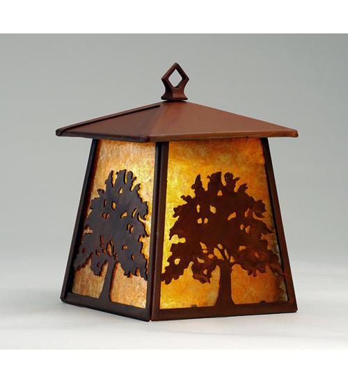 7.5"W Oak Tree Hanging Wall Sconce