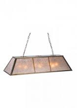 Meyda White 106959 - 48" Long Tri-Panel Oblong Pendant