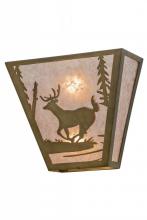 Meyda White 108531 - 13"W Deer Creek Wall Sconce