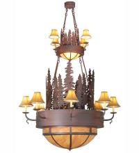 Meyda White 111636 - 54"W Walden Pine 2 Tier Chandelier