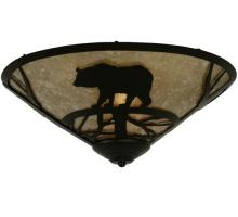 Meyda White 112458 - 17"W Bear on the Loose Flushmount