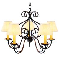 Meyda White 115230 - 24" Wide Jenna 5 Light Chandelier