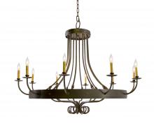 Meyda White 116321 - 50" Wide Silvana 10 Light Chandelier