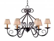 Meyda White 116413 - 36" Wide Jenna 6 Light Chandelier