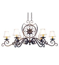 Meyda White 117410 - 48" Long Christabel 6 Light Oblong Chandelier