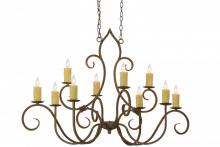 Meyda White 117425 - 48"L Clifton 10 LT Oblong Chandelier