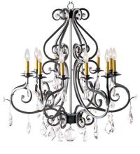 Meyda White 117525 - 32" Wide Gia 12 Light Chandelier