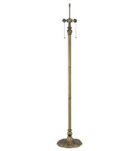 Meyda White 118696 - 61" High Antique Brass 2 Light Floor Base