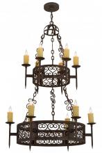 Meyda White 120164 - 36"W Toscano 12 LT Two Tier Chandelier