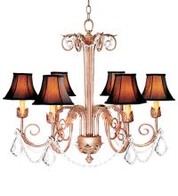 Meyda White 120321 - 28" Wide Lindsay 6 Light Chandelier