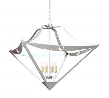 Meyda White 120459 - 48" Wide Argus 8 Light Inverted Pendant