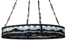 Meyda White 141804 - 42" Wide Mountain Range Ring Chandelier