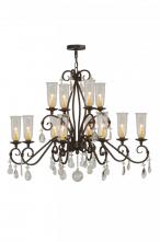 Meyda White 142887 - 48"W Zola 12 LT Two Tier Chandelier