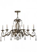 Meyda White 143961 - 44" Long Windsor 8 Light Oblong Chandelier