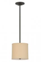 Meyda White 144909 - 12"W Cilindro Beige Textrene Pendant