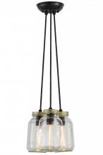 Meyda White 145069 - 9" Wide Mason Jar 3 Light Pendant