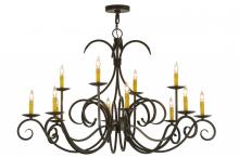 Meyda White 146968 - 48"W Cypress 12 LT Chandelier