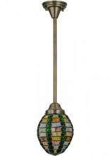 Meyda White 147739 - 8" Wide Jeweled Beehive Mini Pendant