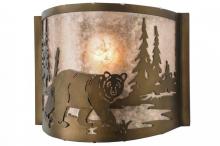 Meyda White 148036 - 12" Wide Bear at Lake Wall Sconce