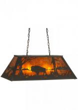 Meyda White 150711 - 33"L Buffalo at Lake Oblong Pendant