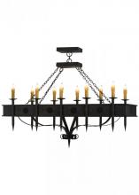 Meyda White 151155 - 66"L Calandra 10 LT Oblong Chandelier