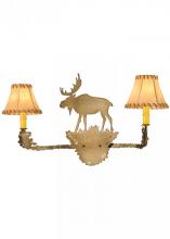 Meyda White 151163 - 27" Wide Lone Moose 2 Light Wall Sconce