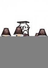 Meyda White 151539 - 40" Long Handforged Oval 6 Light Chandelier