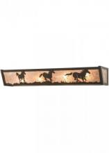 Meyda White 151691 - 30" Wide Running Horses Vanity Light