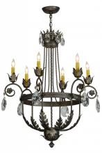 Meyda White 152252 - 26"W Antonia 6 LT Chandelier