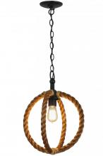 Meyda White 152439 - 14"W Cilindro Bola Rope Pendant