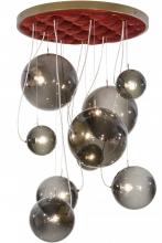 Meyda White 154828 - 40"W Bola Plush 9 LT Cascading Pendant